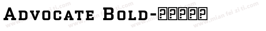 Advocate Bold字体转换